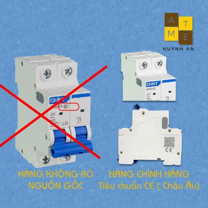Cầu dao Aptomat an toàn MCB NXB-63 2 Pha 6A - 63A dòng cắt 6kA, Hãng CHINT - Ảnh 3